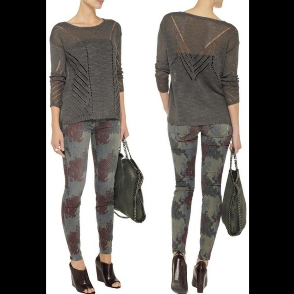 ELIZABETH & JAMES Pointelle Downtown Pullover Sweater (BNWT)